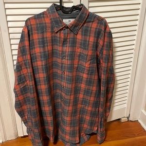 Mens Thread and Cloth Plaid Long Sleeve Shirt
